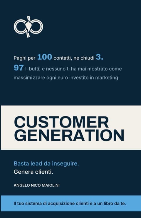 Copertina del libro Customer Generation di Angelo Nico Maiolini